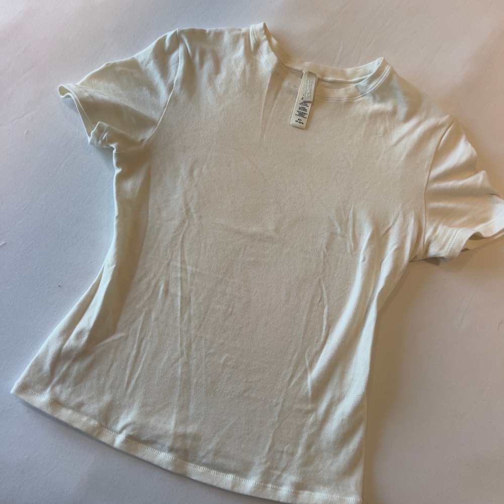 SKIMS Cotton Jersey T-Shirt Bone White Crewneck Short Sleeve XS